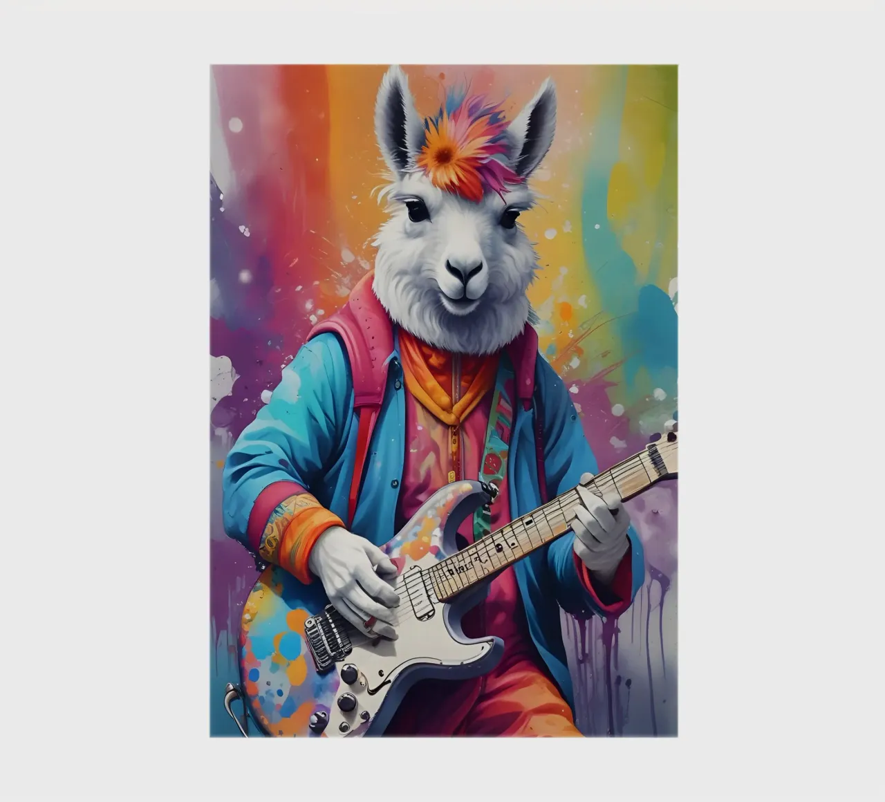 Lama plays guitar notebook by MakArena