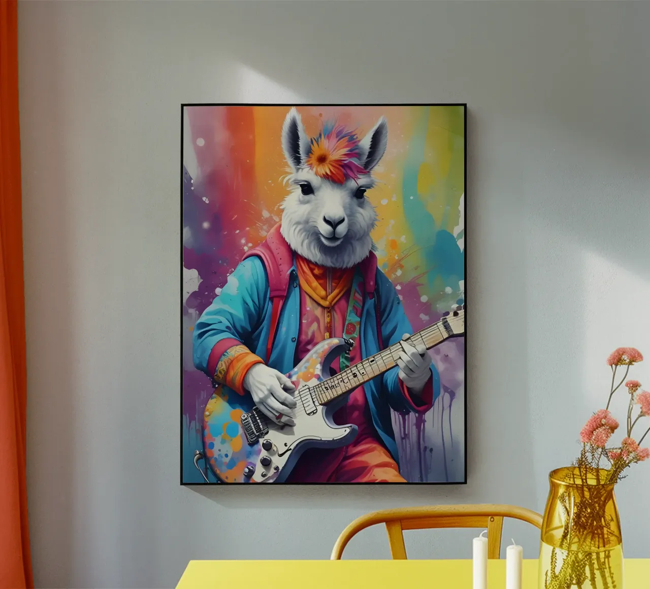 Lama suona la chitarra plexiglass da MakArena