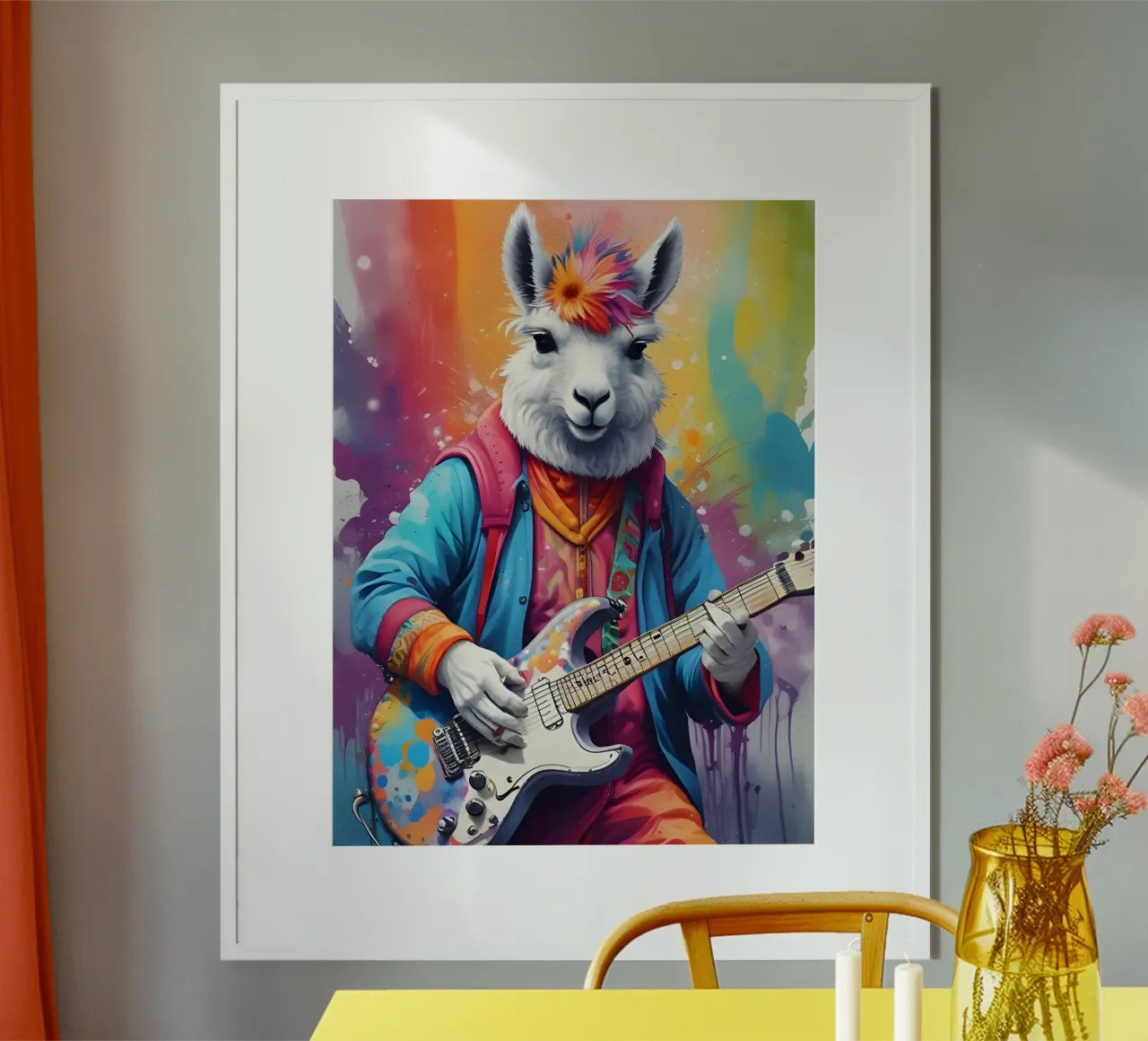 Lama suona la chitarra carta hahnemühle da MakArena