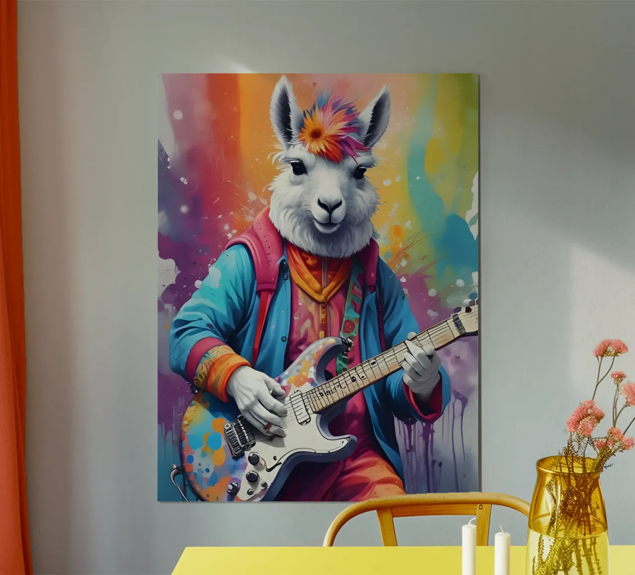 Lama suona la chitarra carta hahnemühle da MakArena