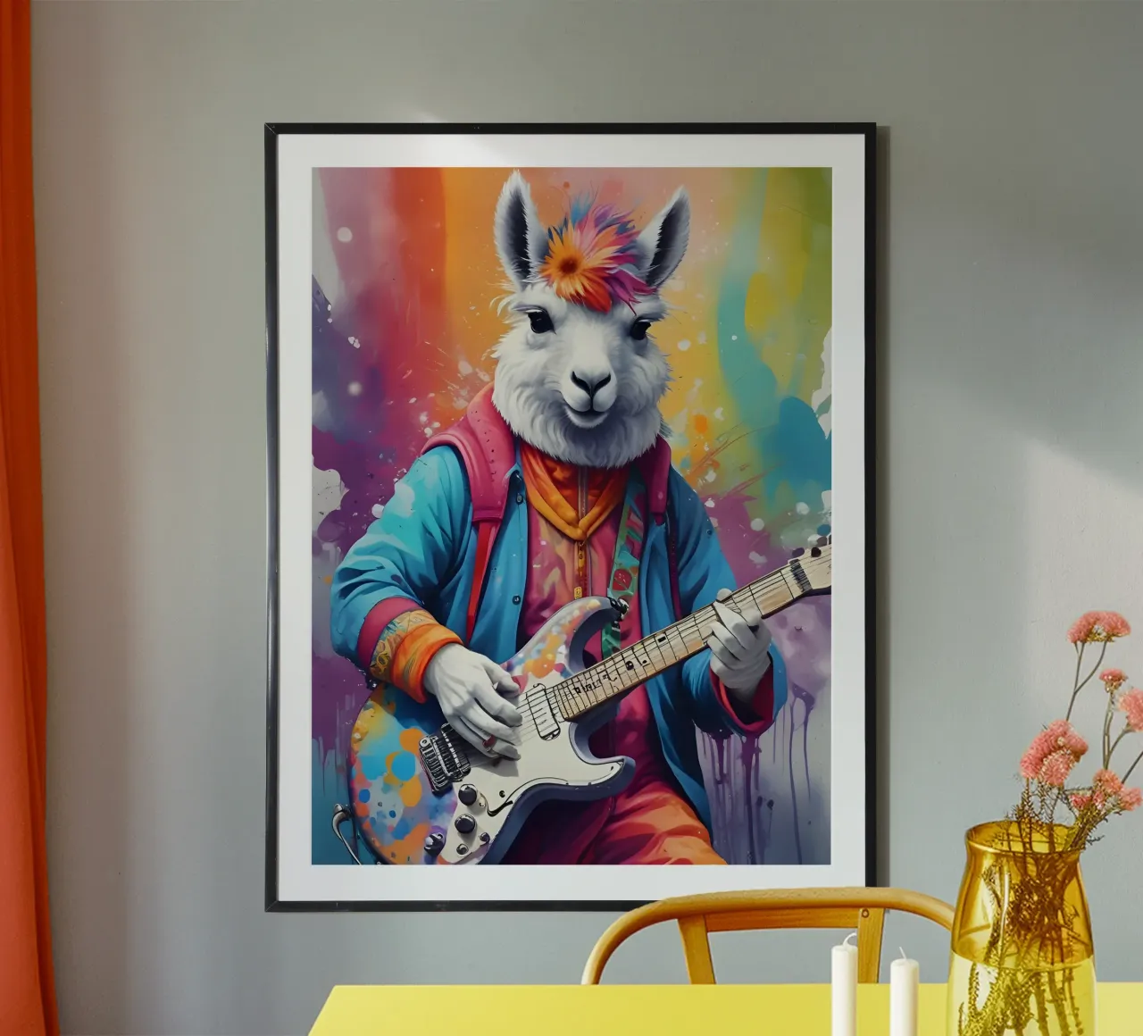 Lama suona la chitarra carta hahnemühle da MakArena