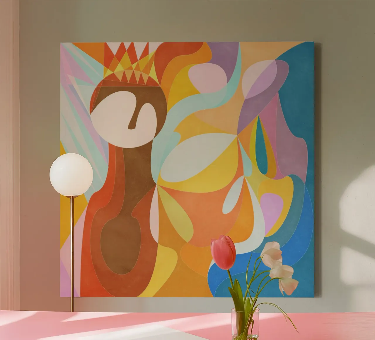 Make Me Happy canvas with Floater frame by lovely lines