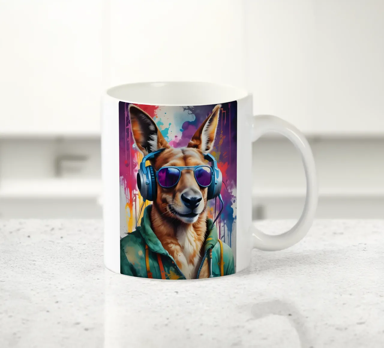 Canguro in cuffia tazza in ceramica da MakArena