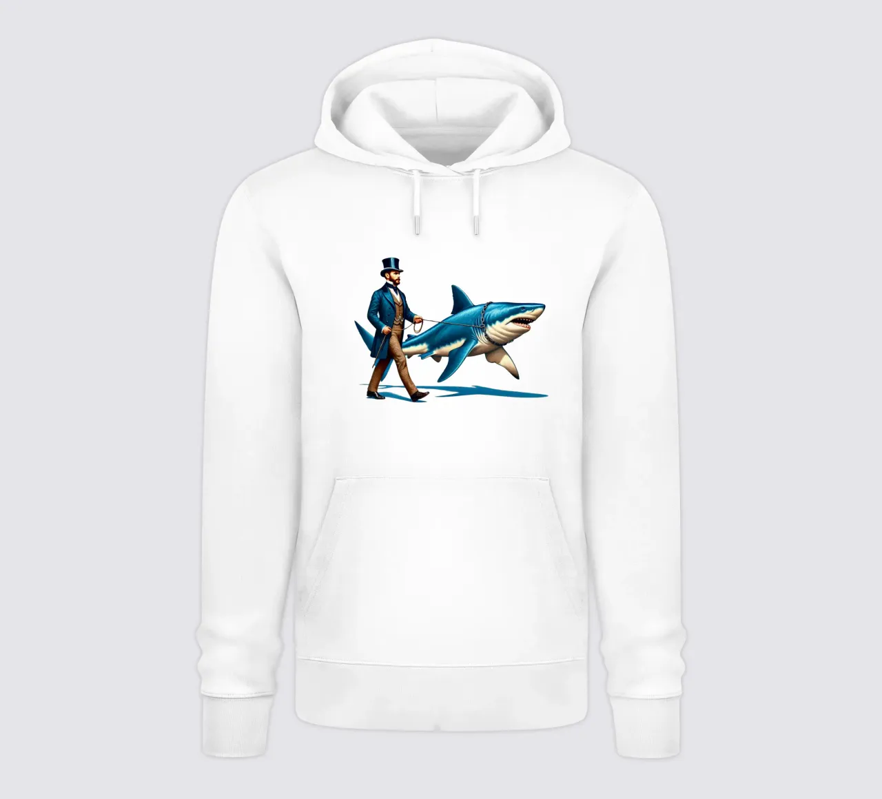 Walking the Shark felpa con cappuccio da Art Unleashed