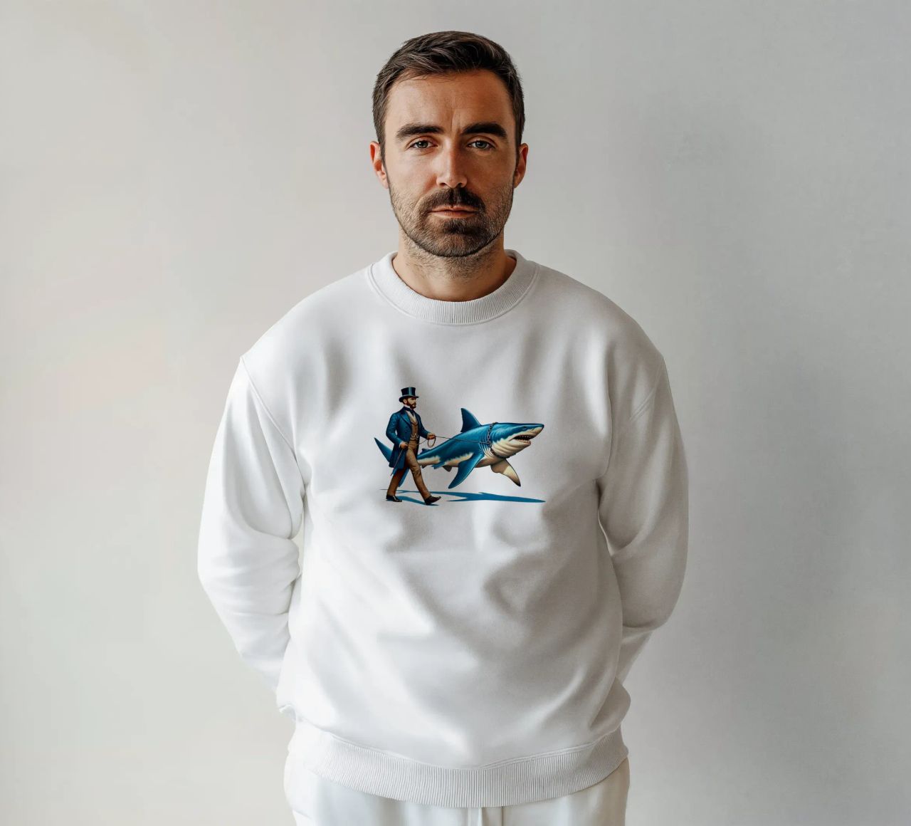 Walking the Shark sudadera de Art Unleashed