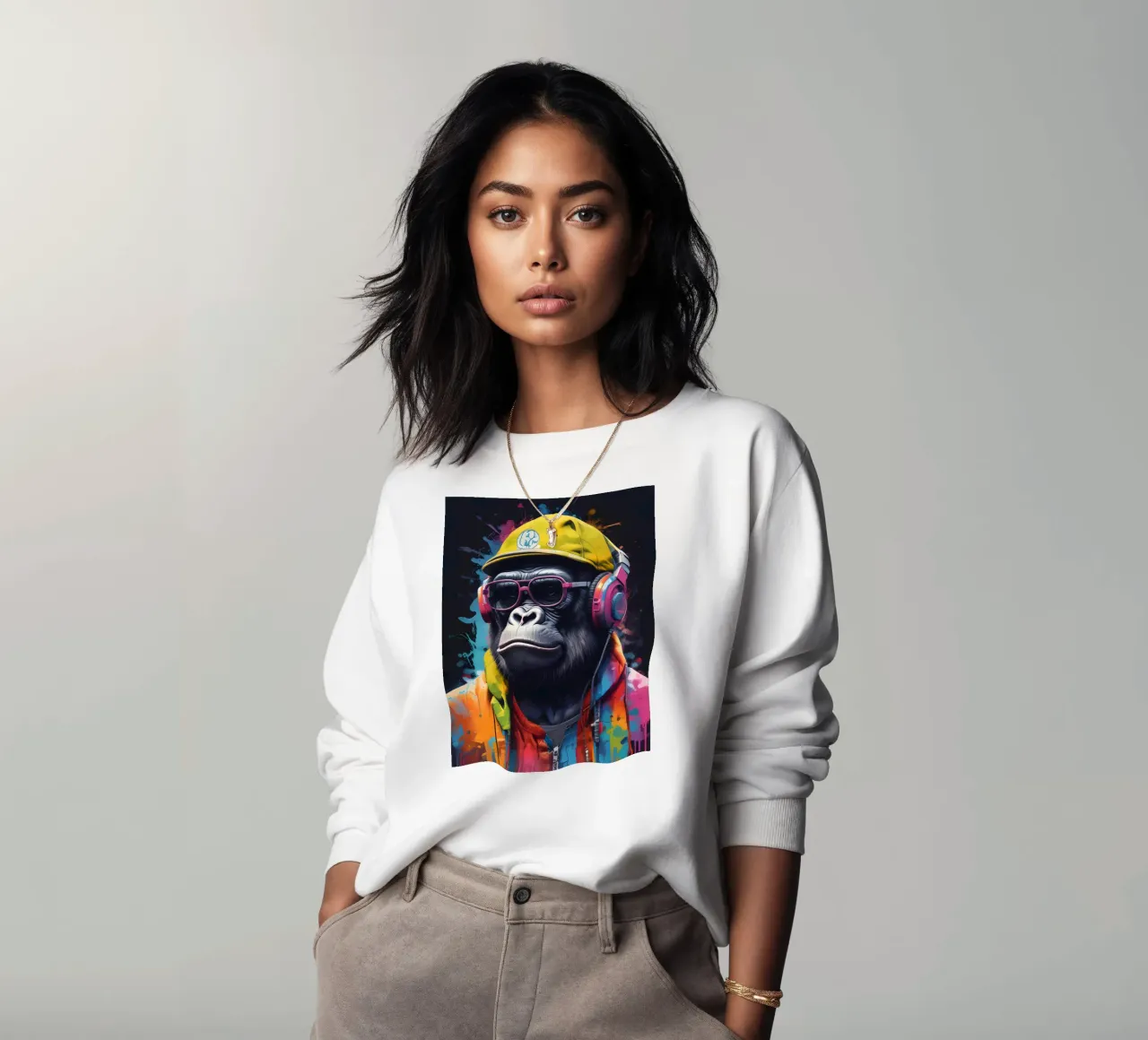Gorilla in cuffia felpa da MakArena