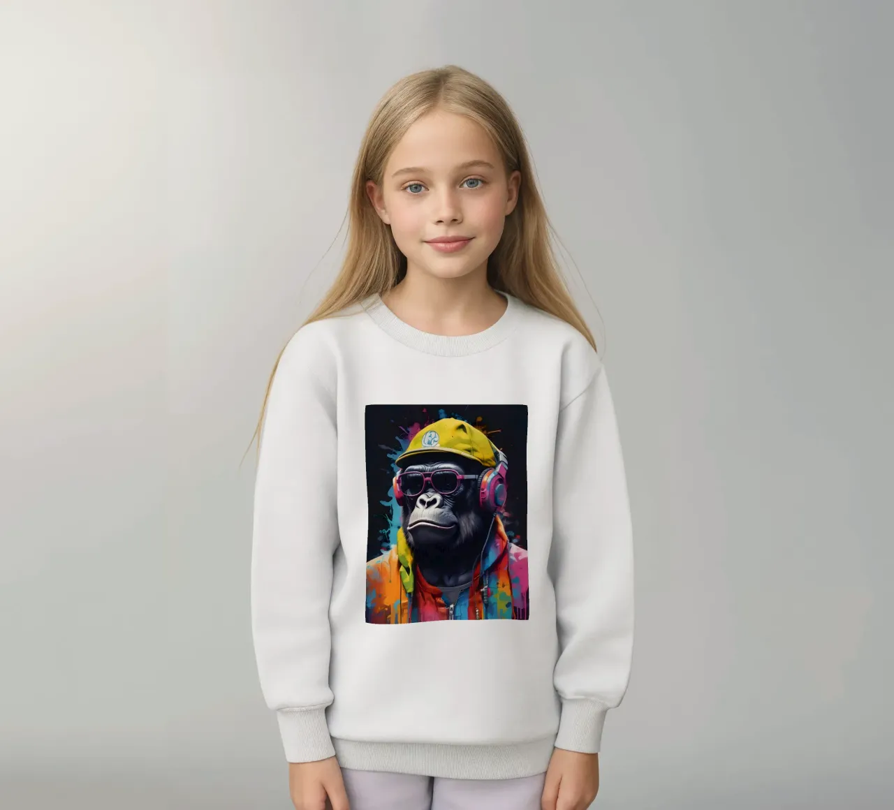 Gorilla in cuffia felpa bambino da MakArena