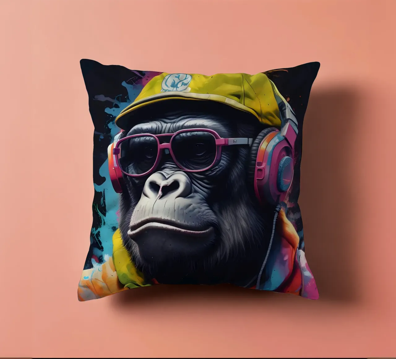 Gorilla in cuffia cuscino da MakArena