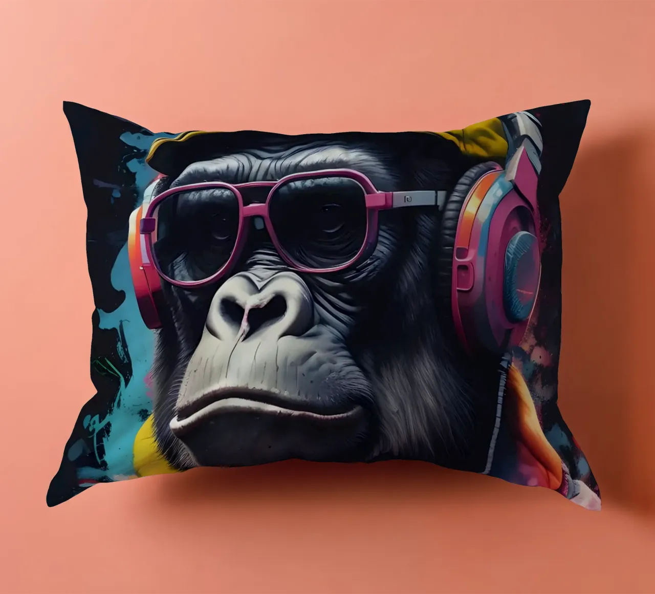 Gorilla in cuffia cuscino da MakArena