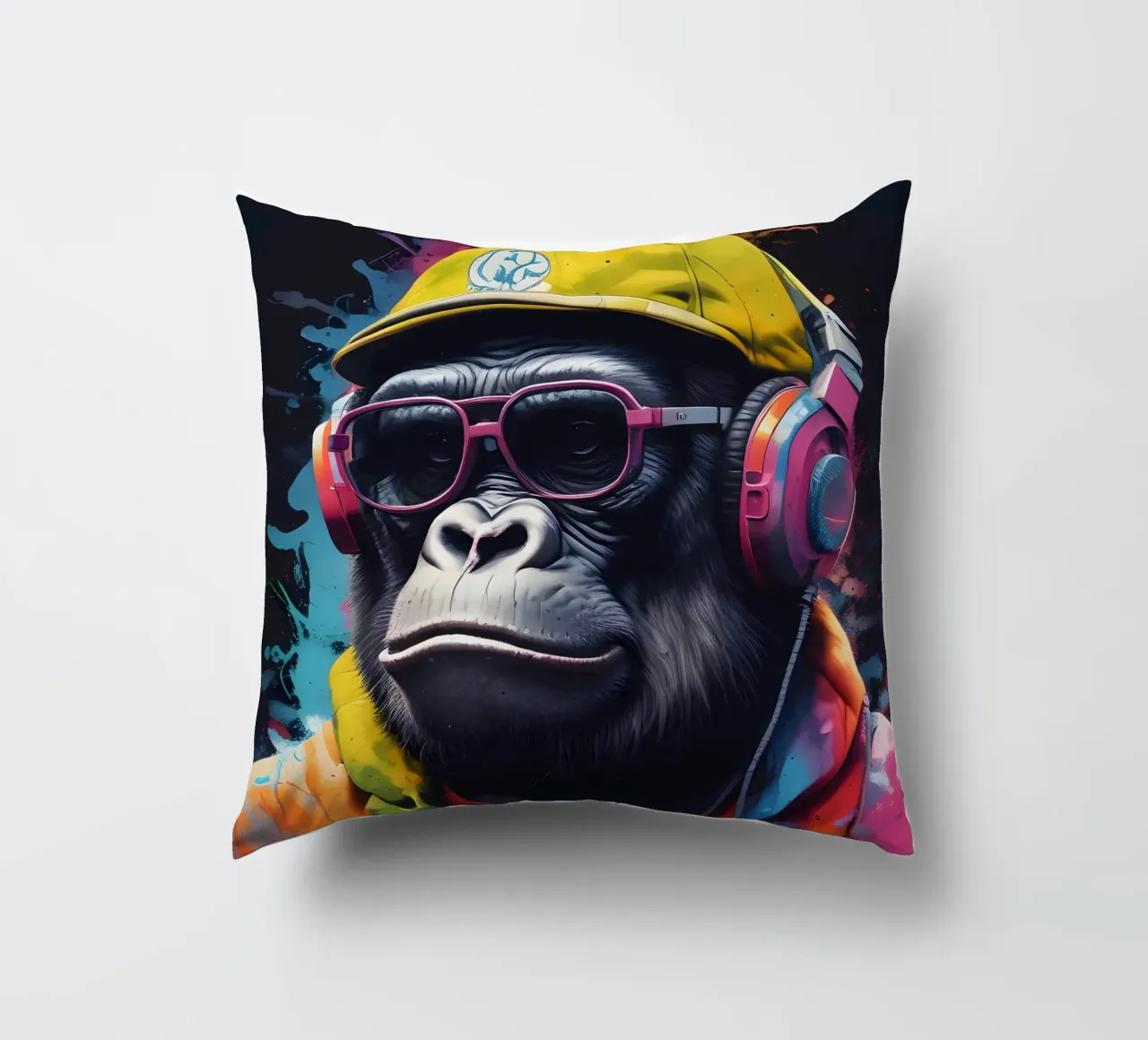 Gorilla in cuffia cuscino da MakArena
