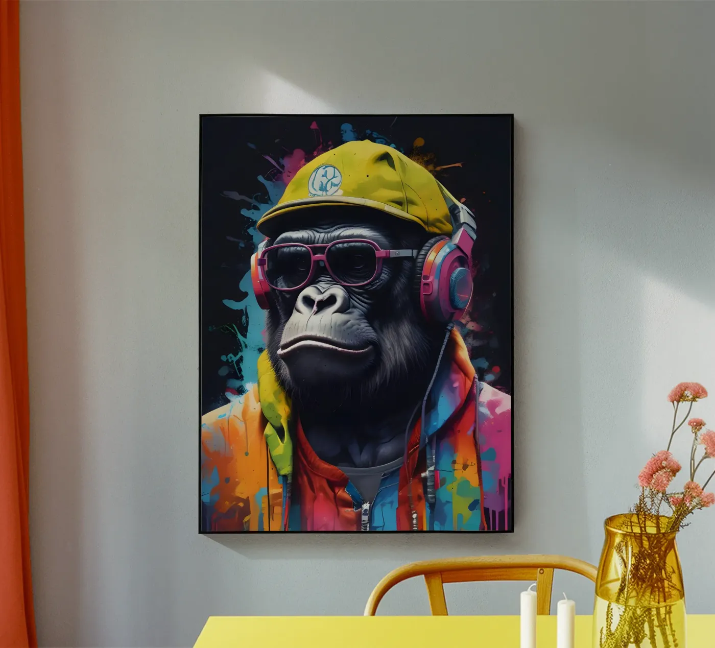 Gorilla in cuffia plexiglass da MakArena