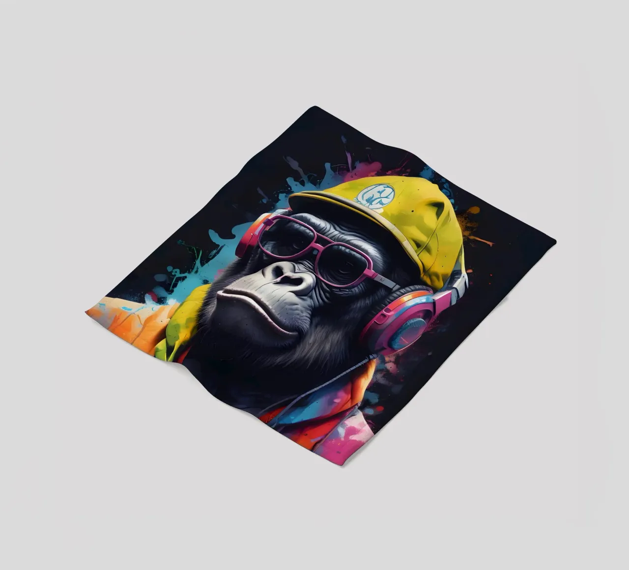 Gorilla in cuffia coperta in pile da MakArena