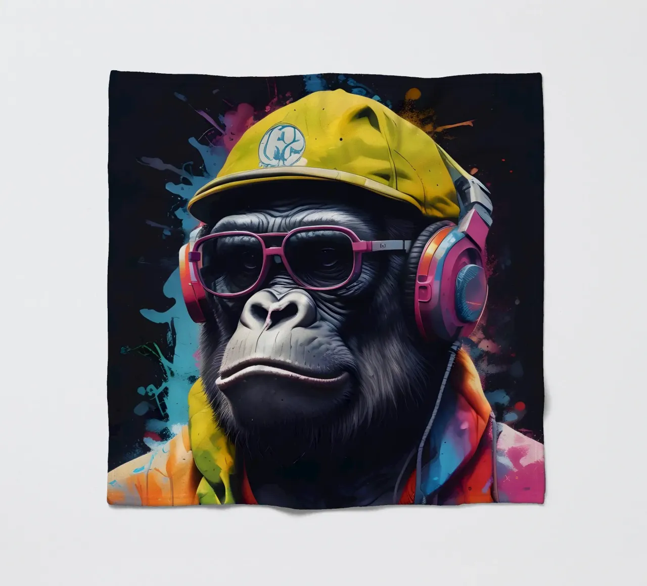 Gorilla in cuffia coperta in pile da MakArena