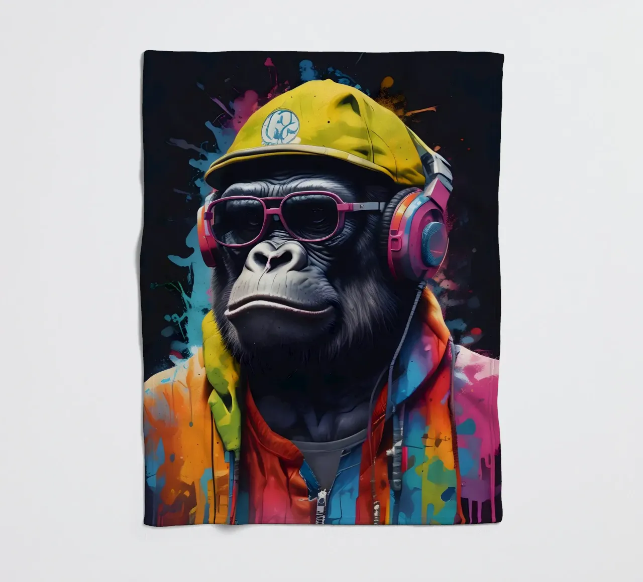 Gorilla in cuffia coperta in pile da MakArena