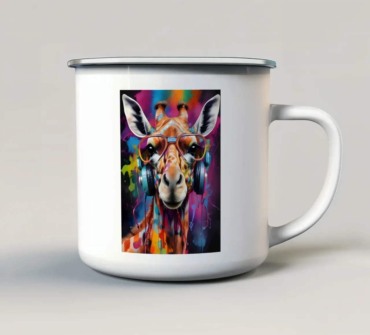 Musica della giraffa tazza in smalto da MakArena
