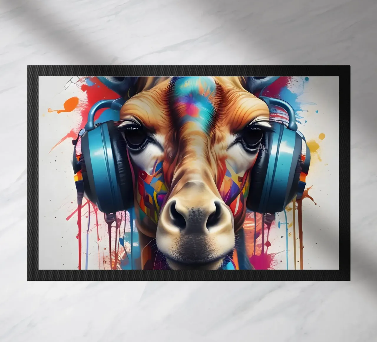 Giraffa in cuffia zerbino da MakArena