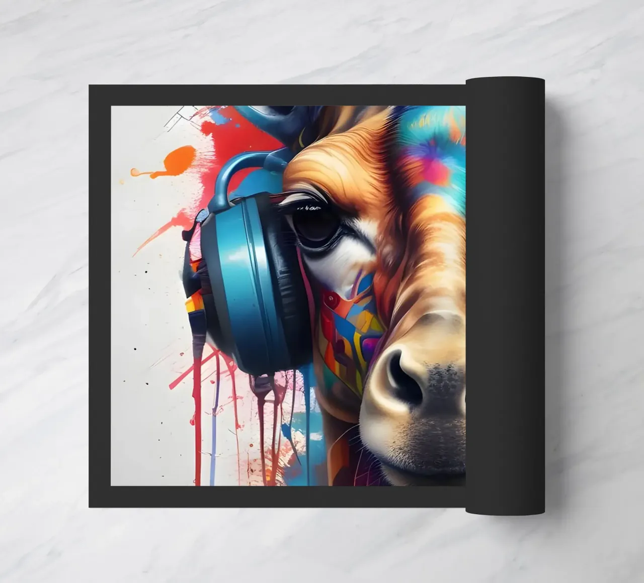 Giraffa in cuffia zerbino da MakArena