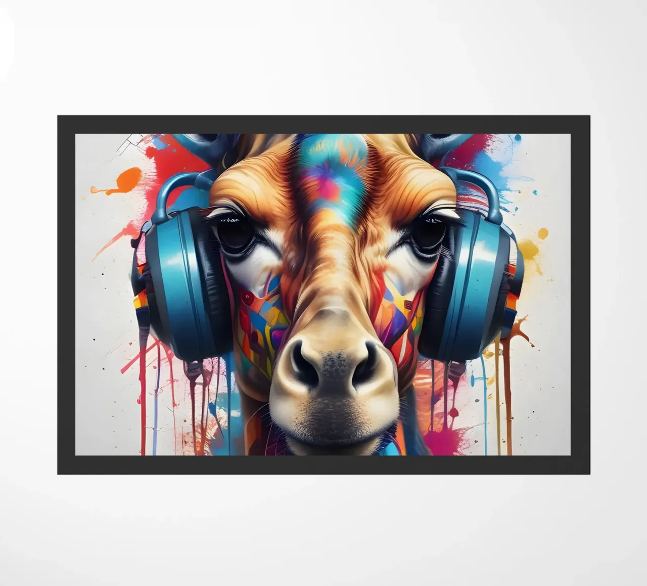 Giraffa in cuffia zerbino da MakArena