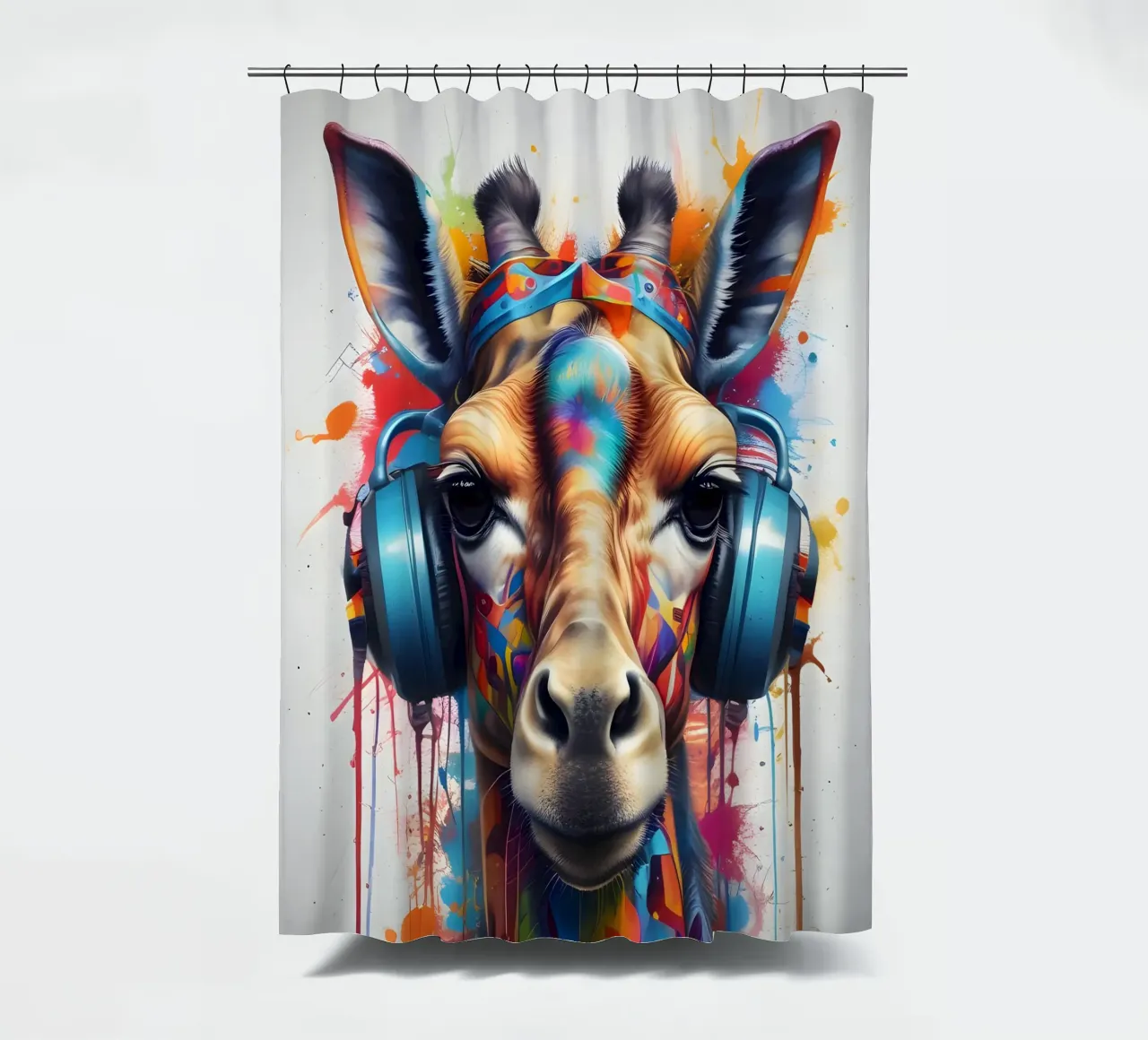 Giraffa in cuffia tenda da doccia da MakArena