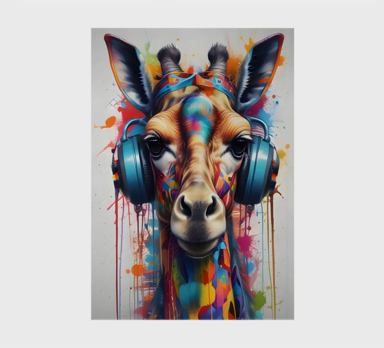 Giraffa in cuffia diario da MakArena