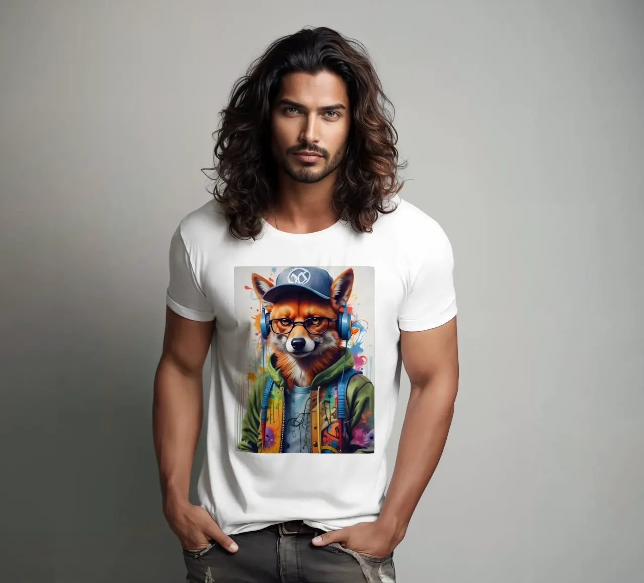 Foxy in cuffia t-shirt da MakArena