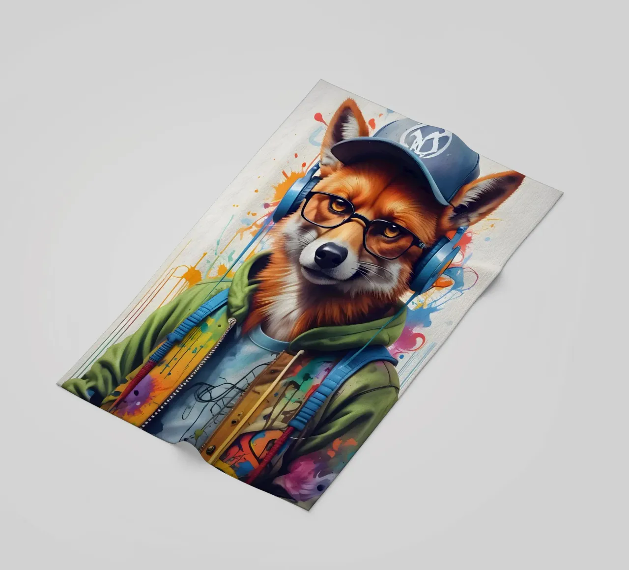 Foxy in cuffia telo mare da MakArena