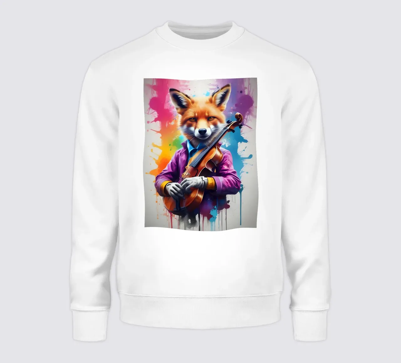 Vos met viool sweatshirt van MakArena