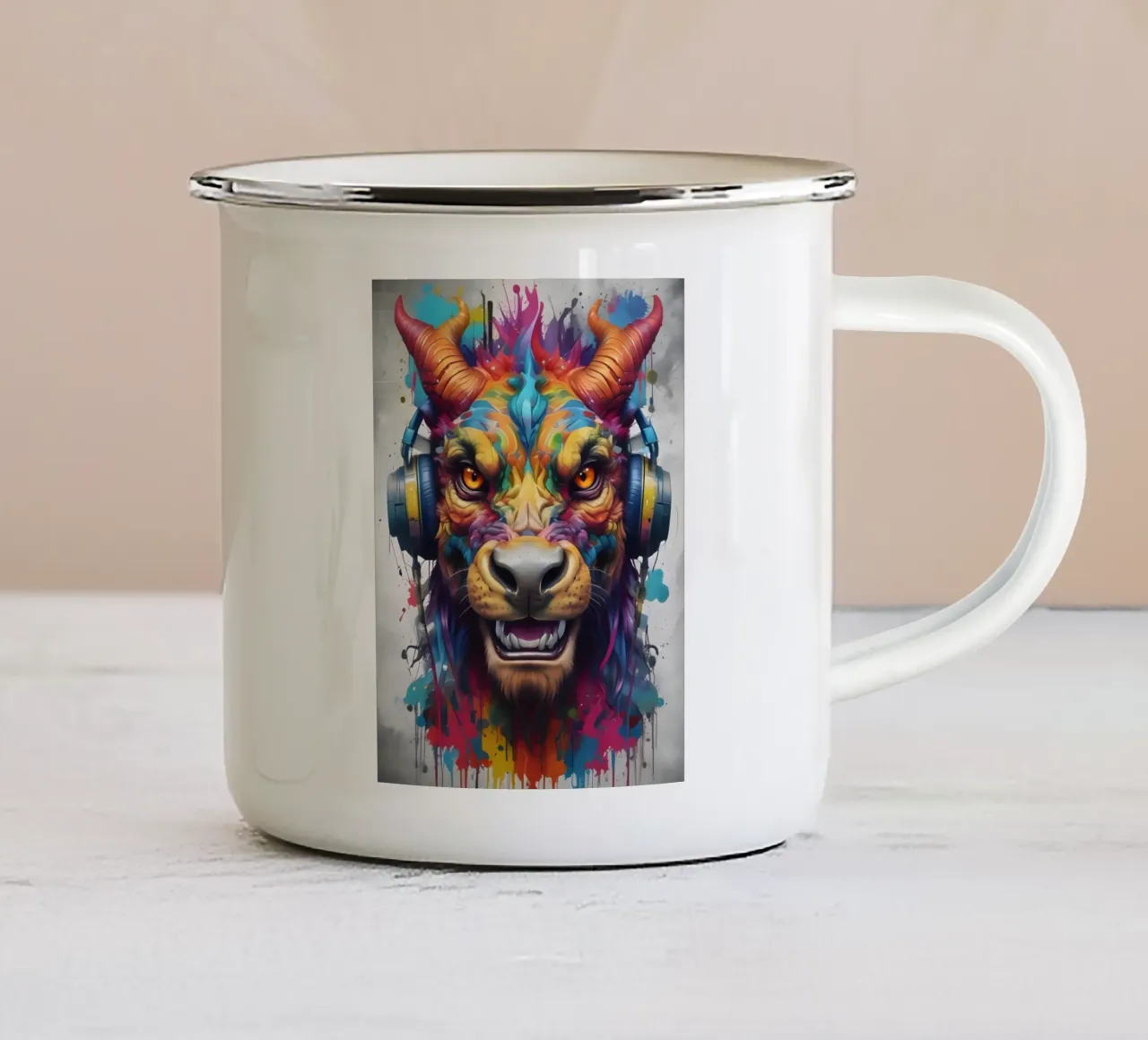 Musica del drago tazza in smalto da MakArena