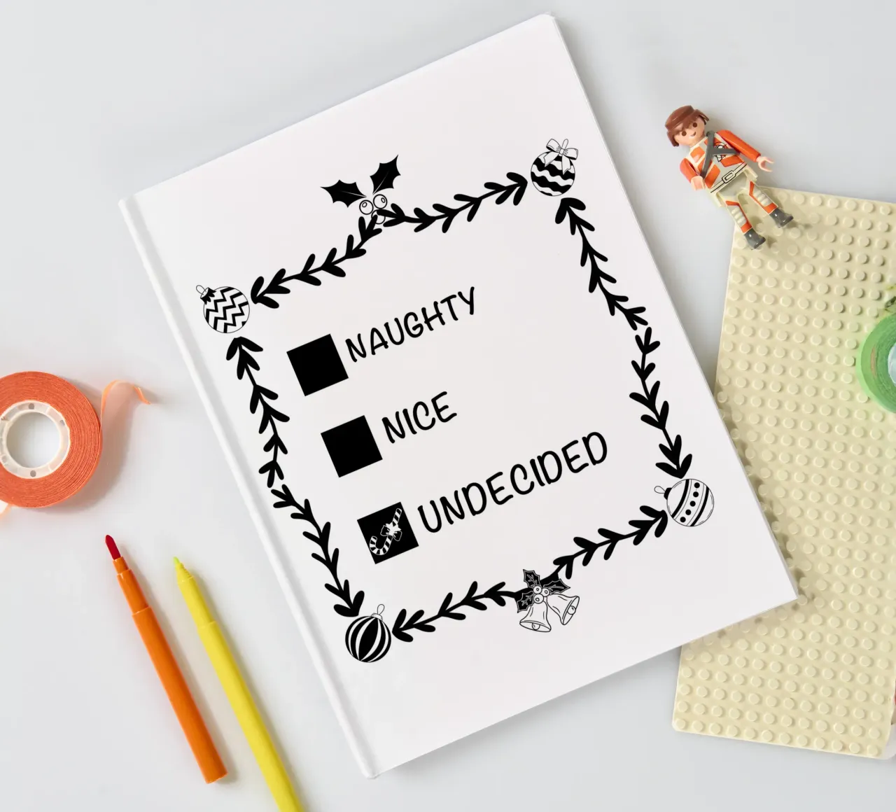 SANTA'S NAUGHTY OR NICE LIST notebook by ARTOMATIC