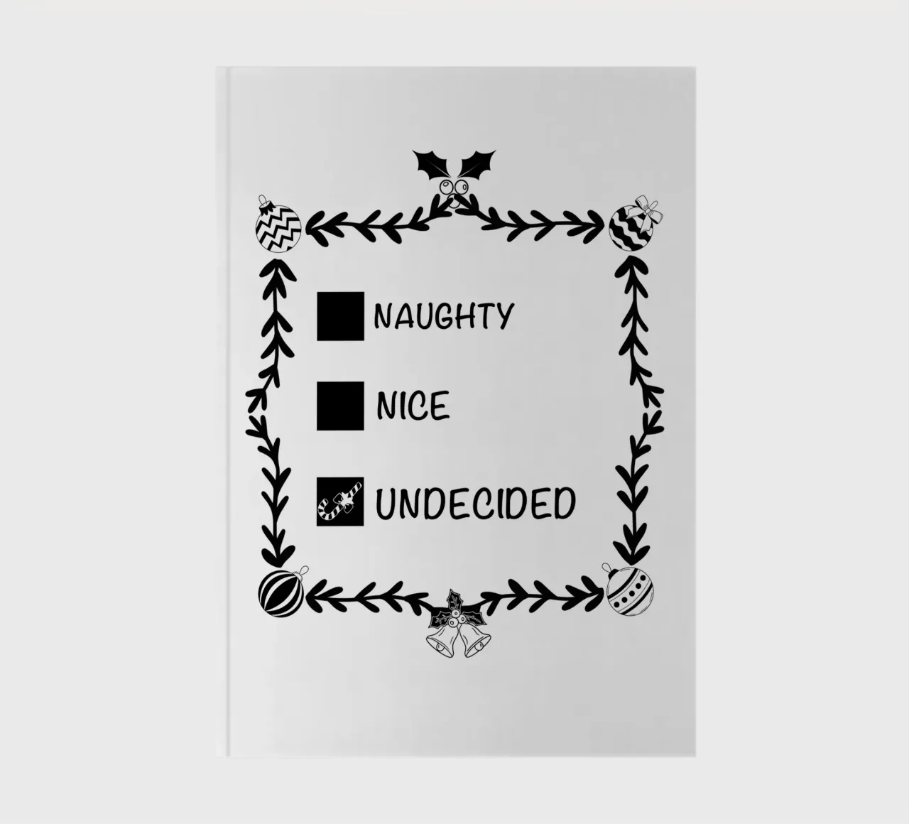 SANTA'S NAUGHTY OR NICE LIST notebook by ARTOMATIC