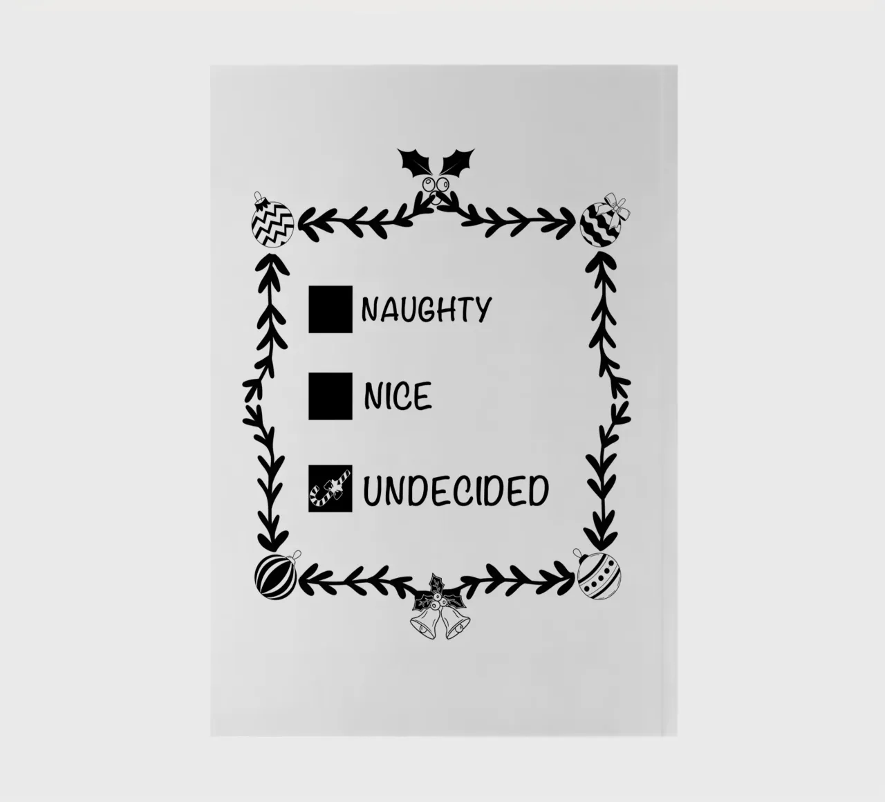 SANTA'S NAUGHTY OR NICE LIST notebook by ARTOMATIC