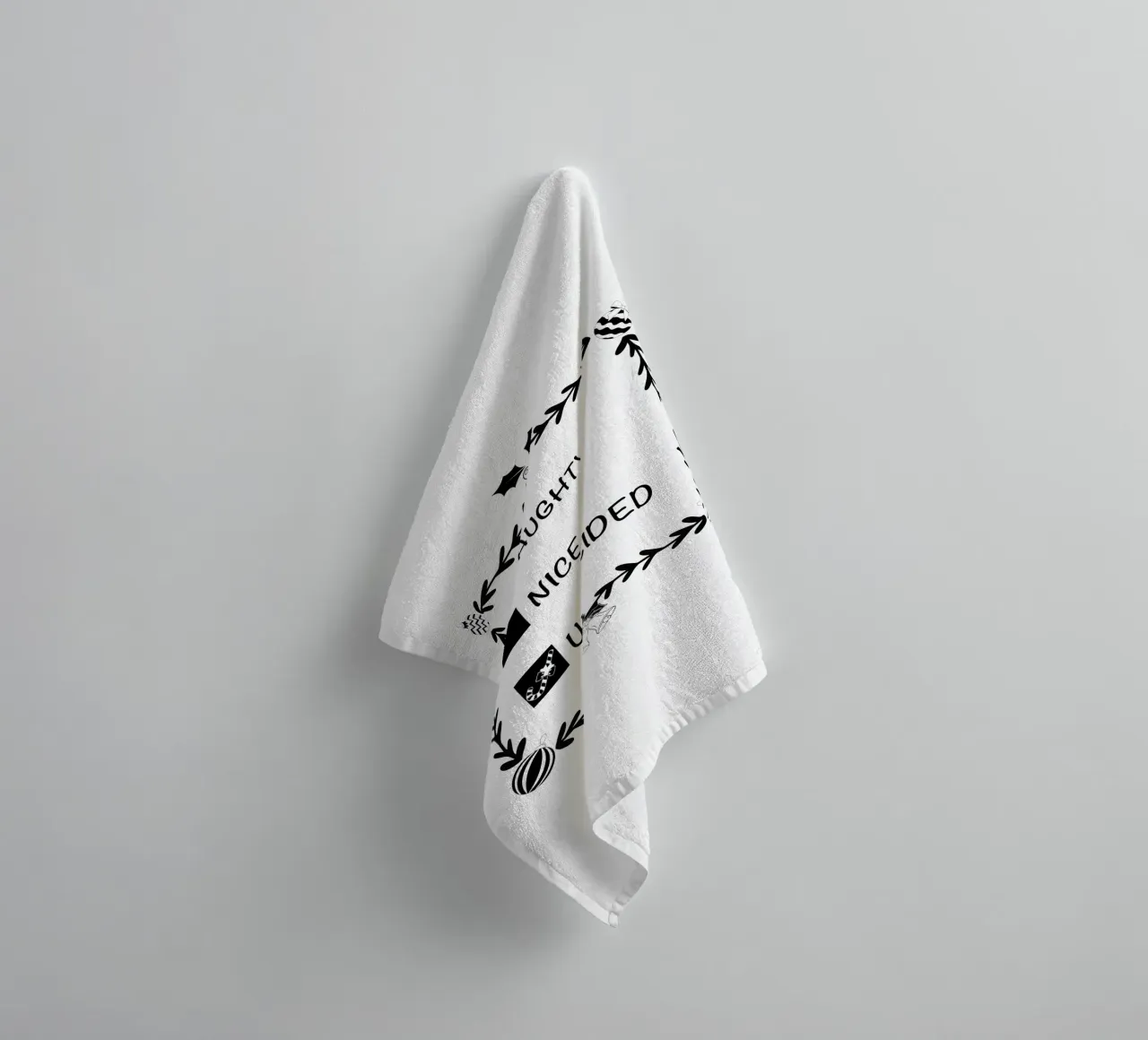 SANTA'S NAUGHTY OR NICE LIST towel by ARTOMATIC