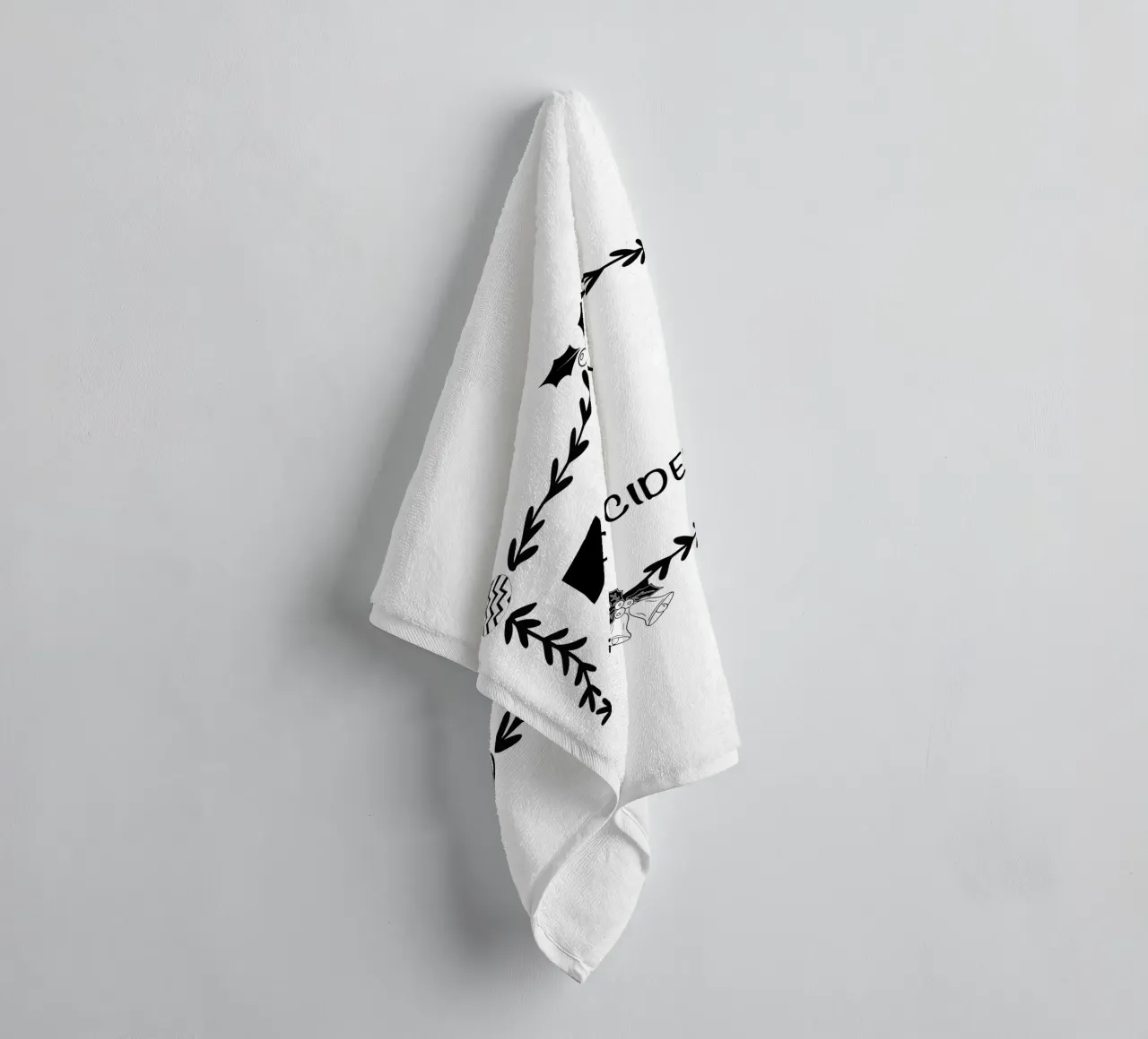 SANTA'S NAUGHTY OR NICE LIST towel by ARTOMATIC