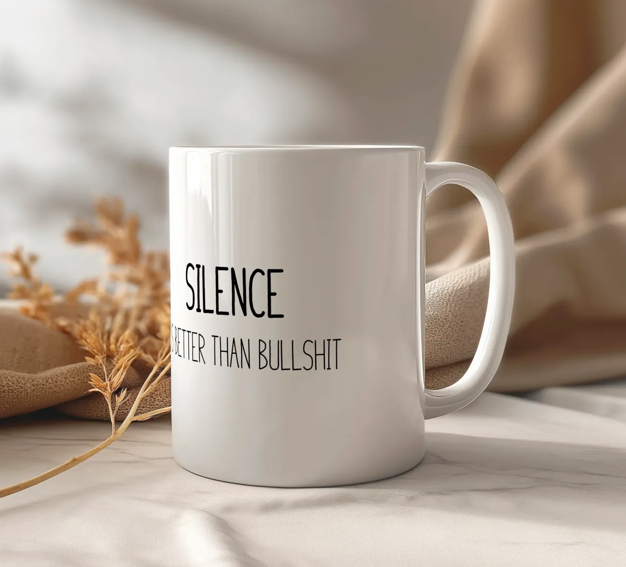 Silence is better than bullshit mug en céramique de B Art