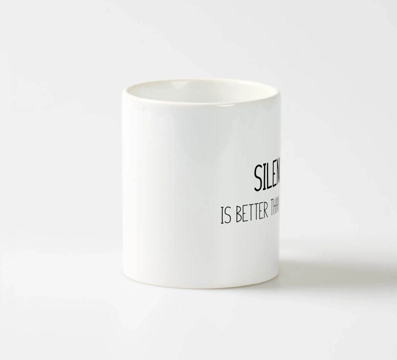 Silence is better than bullshit tazza in ceramica da B Art