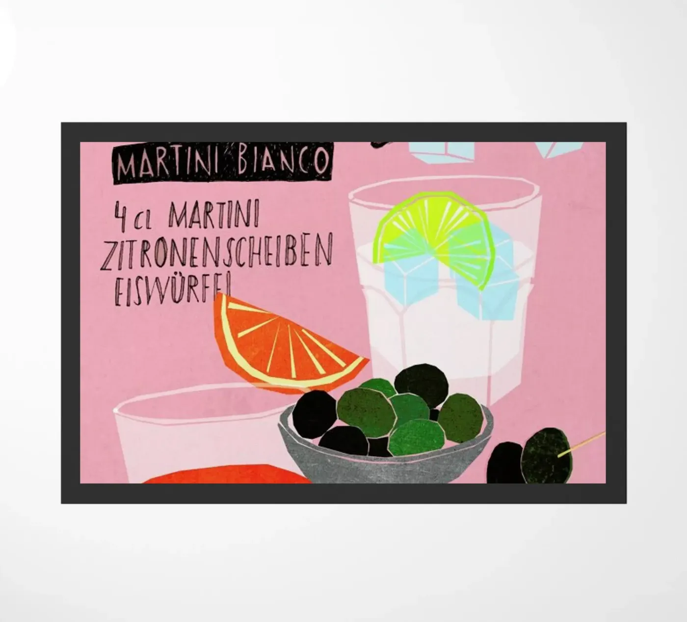 Aperitif doormat by Eva Wünsch