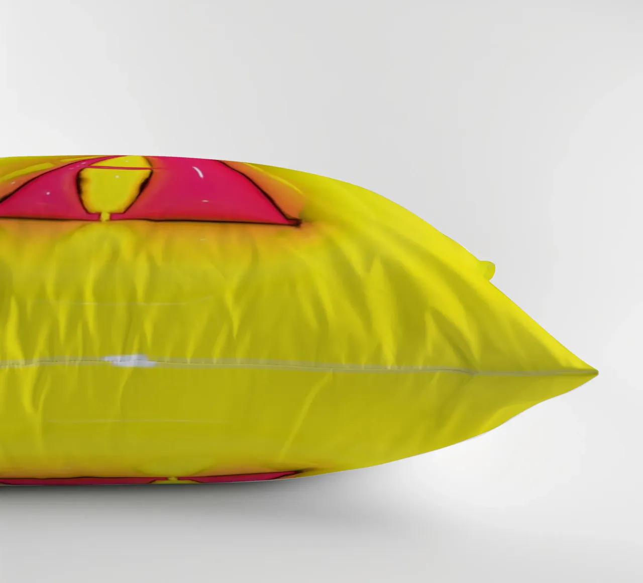 Bubblegum Inflate Initials A Green decorative cushion by Malou-Studio