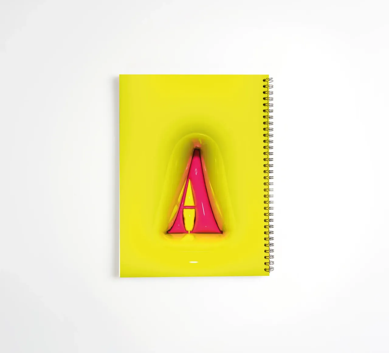 Bubblegum Inflate Initials A Green spiral notebook by Malou-Studio
