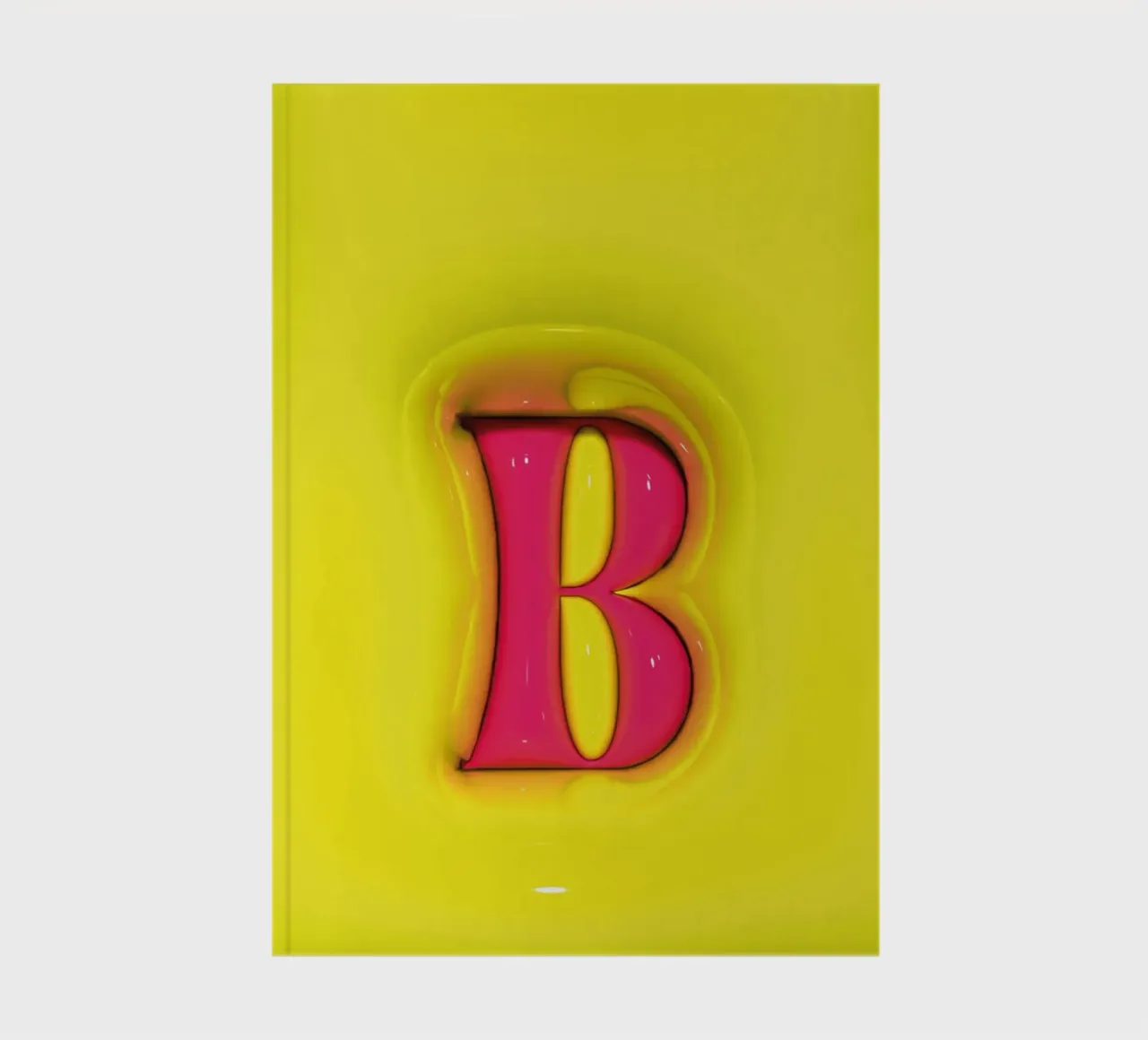 Bubblegum Inflate Initials B Green notebook by Malou-Studio