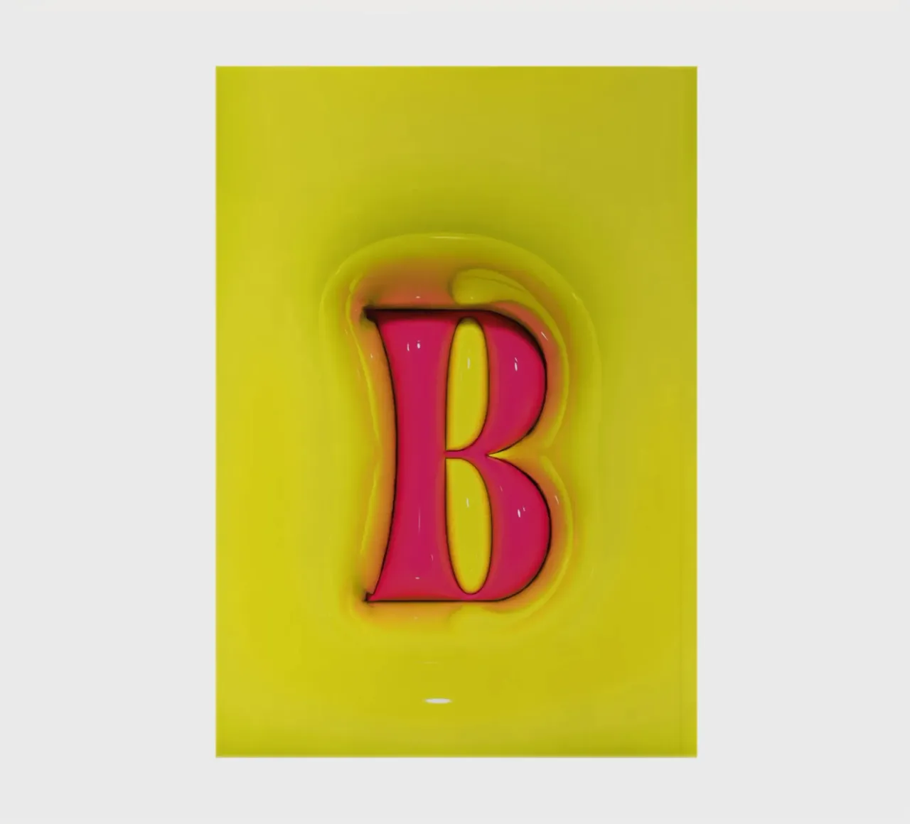 Bubblegum Inflate Initials B Green notebook by Malou-Studio