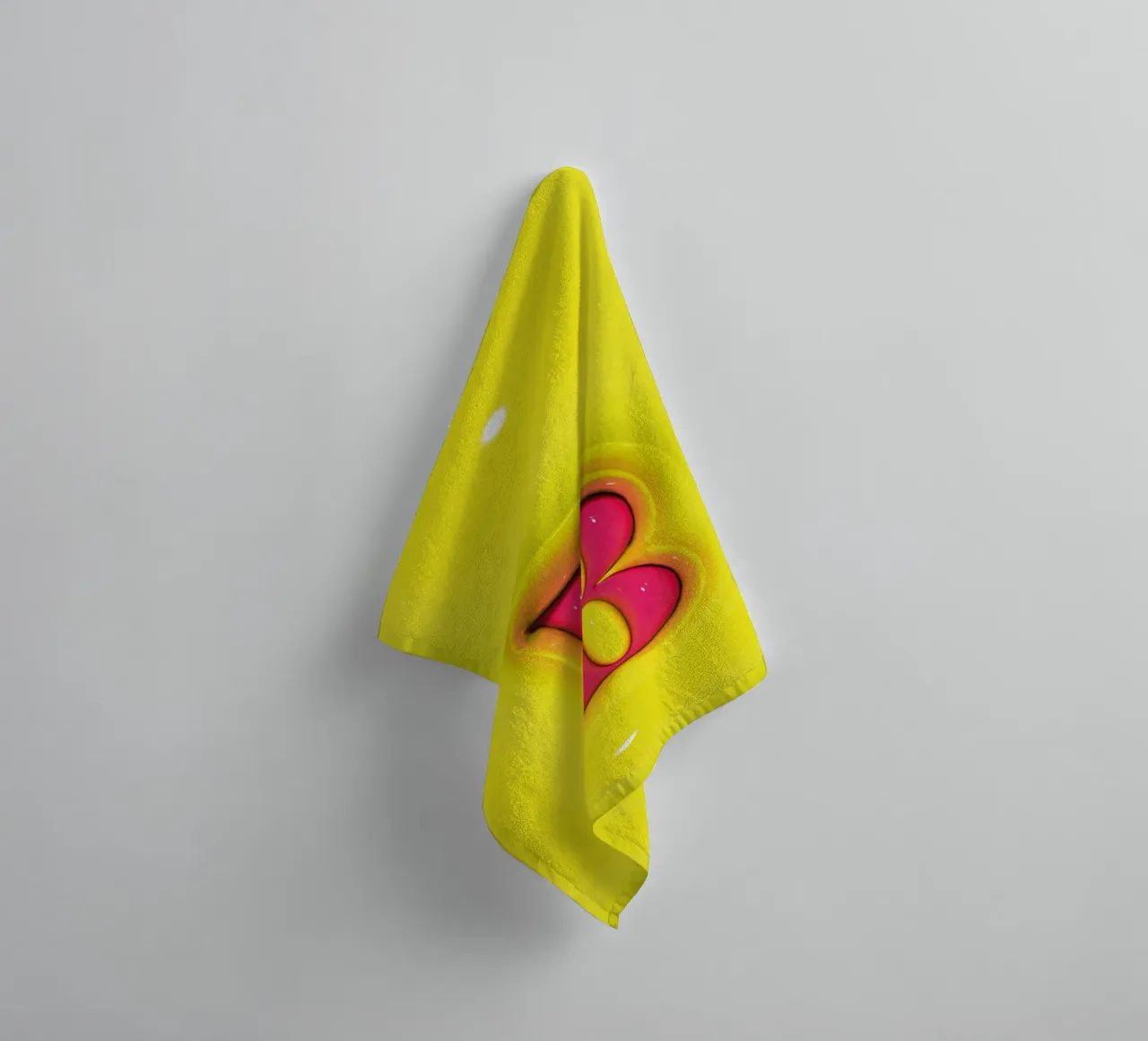 Bubblegum Inflate Initials B Green towel by Malou-Studio