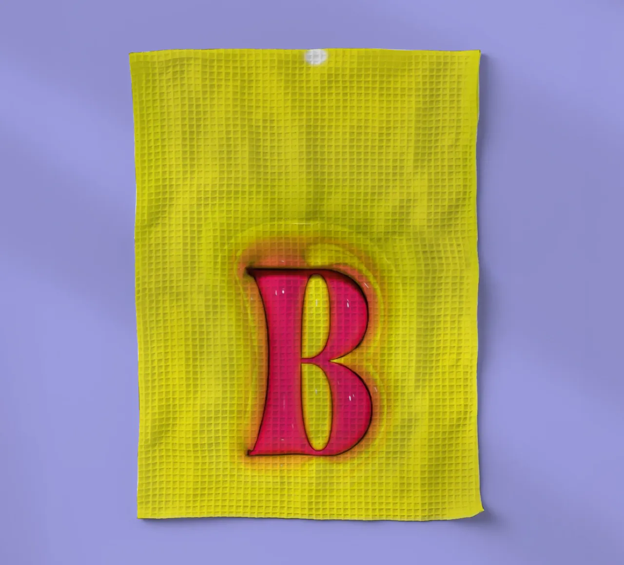 Bubblegum Gonflable Initiales B Vert torchon de Malou-Studio