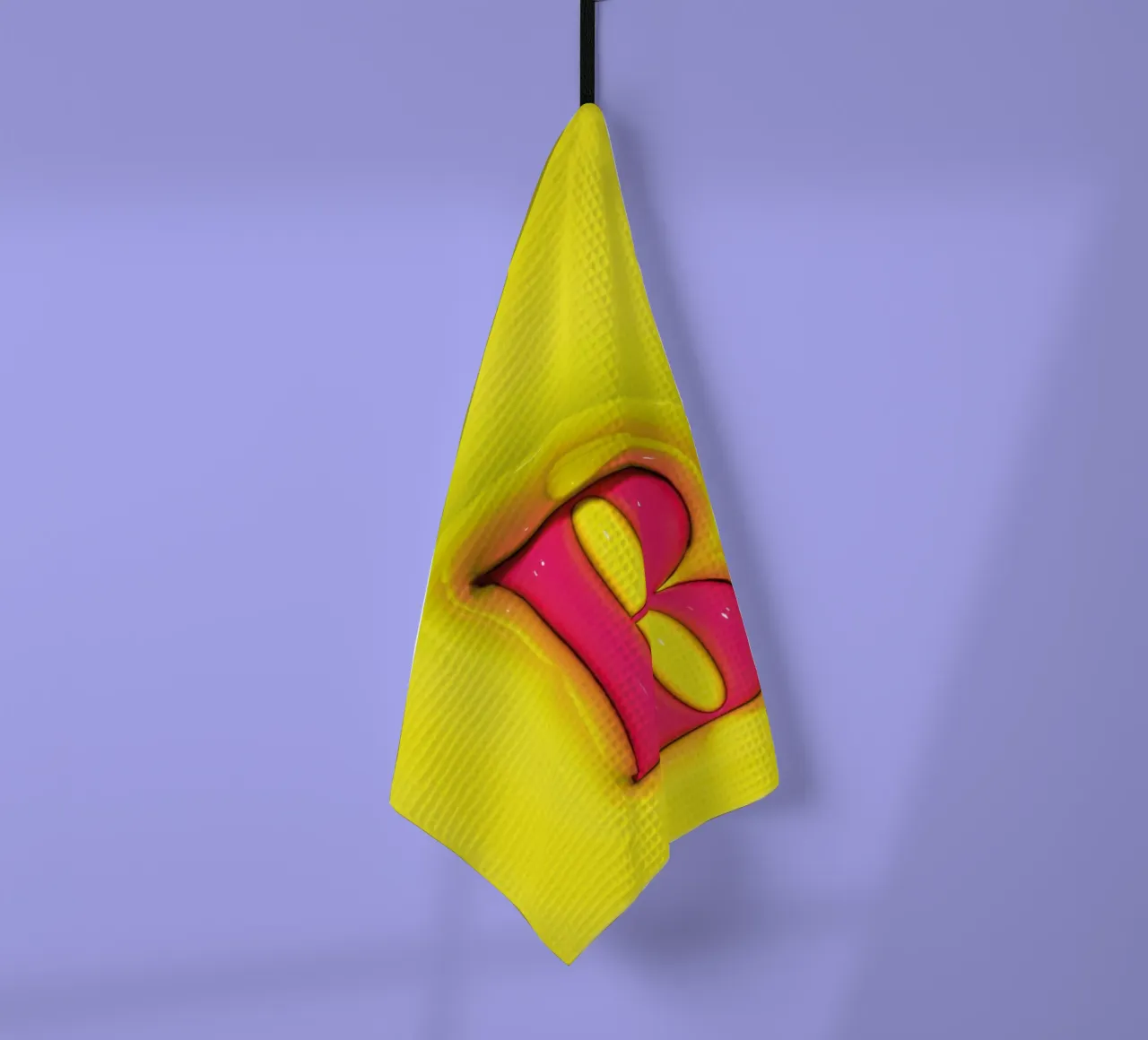 Bubblegum Gonflable Initiales B Vert torchon de Malou-Studio