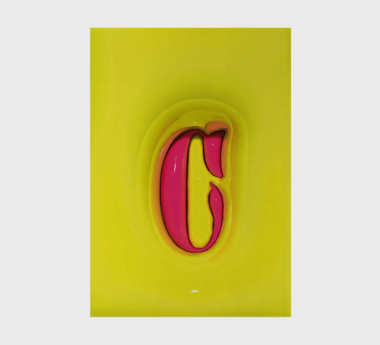 Bubblegum Inflate Initials C Green notebook by Malou-Studio