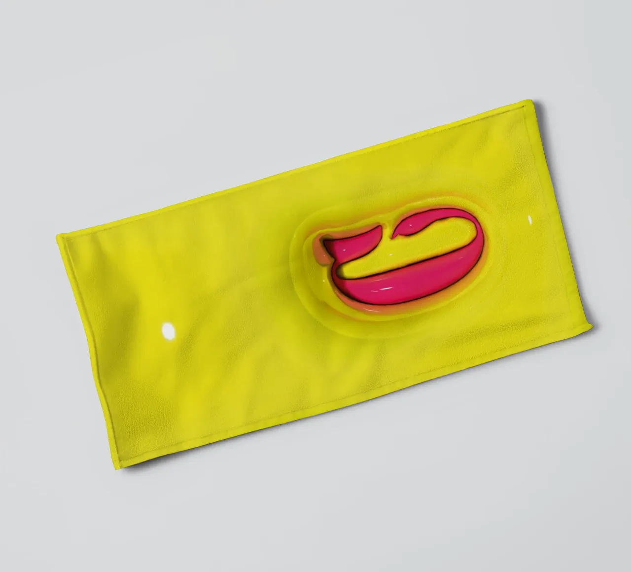 Bubblegum Inflate Initials C Green towel by Malou-Studio