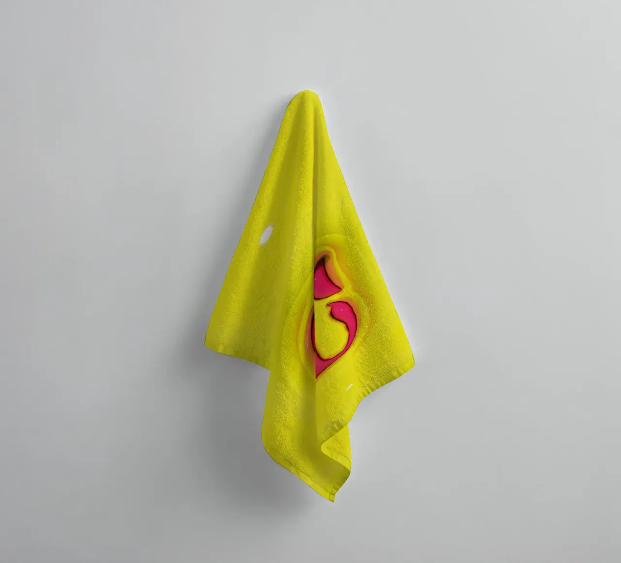 Bubblegum Inflate Initials C Green towel by Malou-Studio