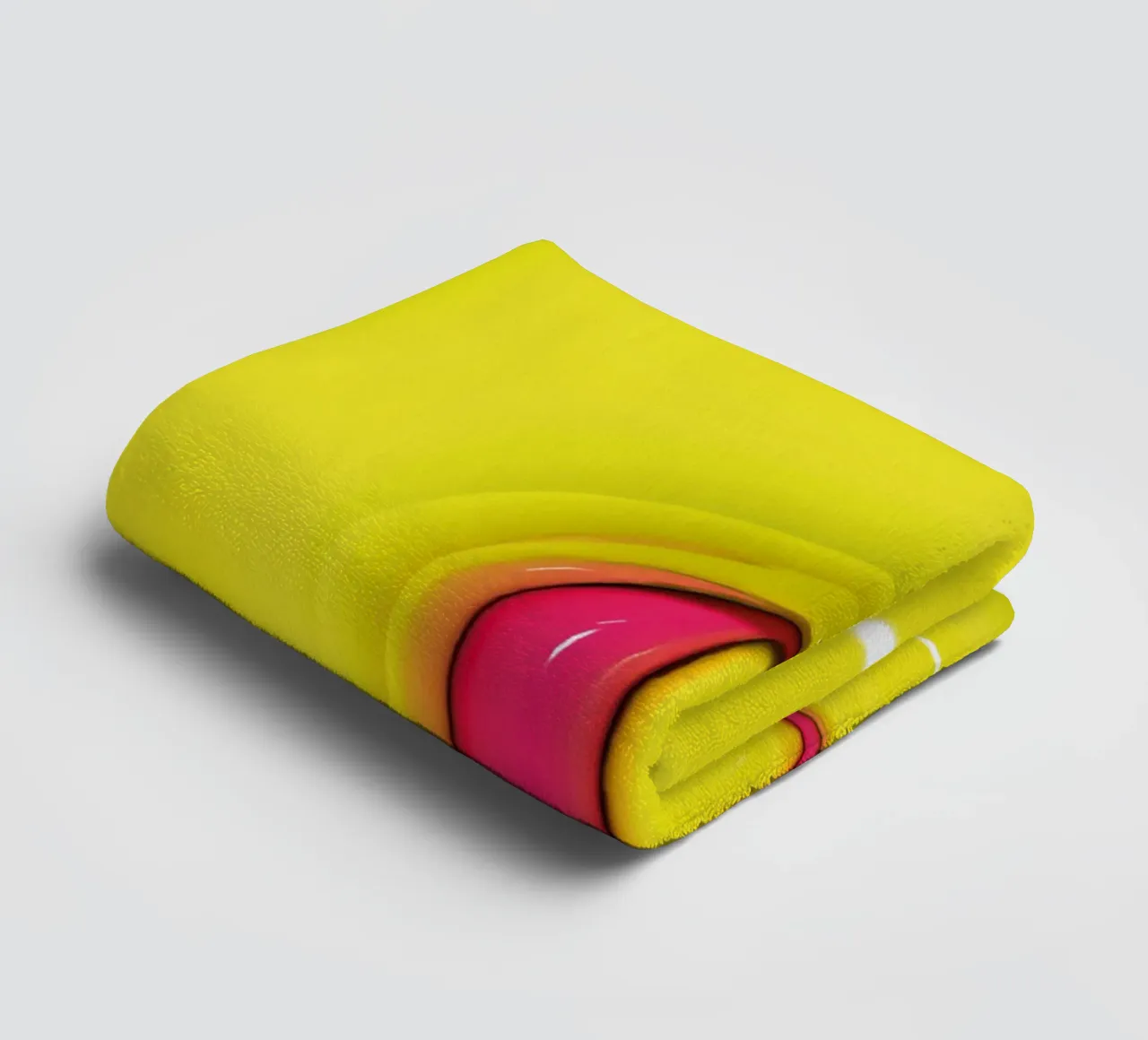 Bubblegum Inflate Initials C Green towel by Malou-Studio