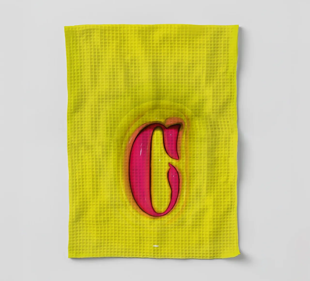 Bubblegum Gonflable Initiales C Vert torchon de Malou-Studio