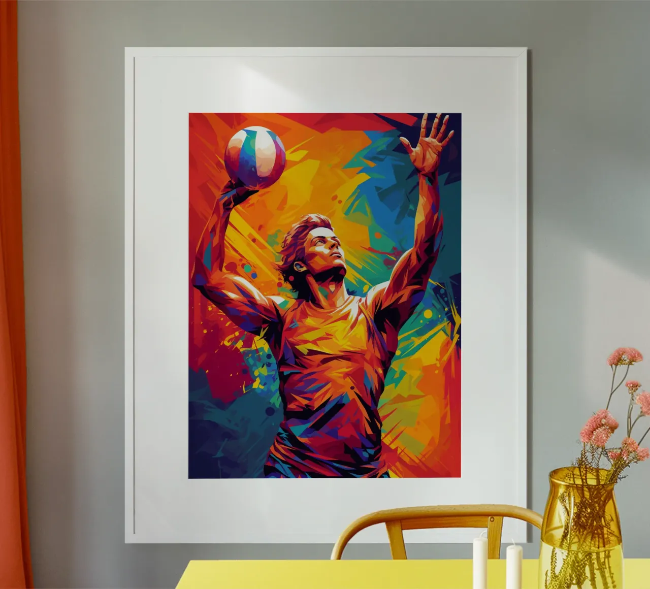 Volleyball Colorful poster con telaio in plastica da Mateo