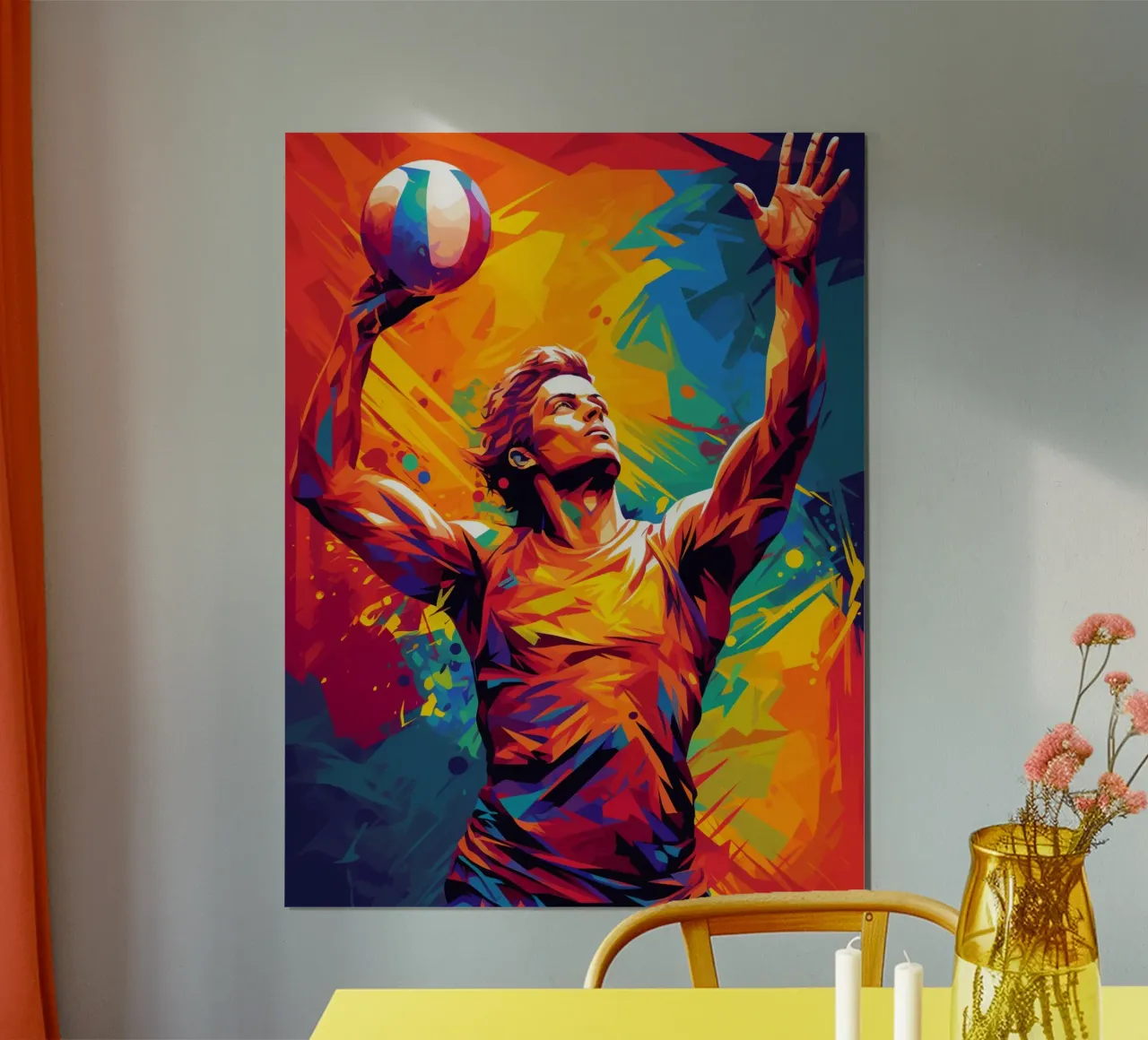 Volleyball Colorful poster con telaio in plastica da Mateo
